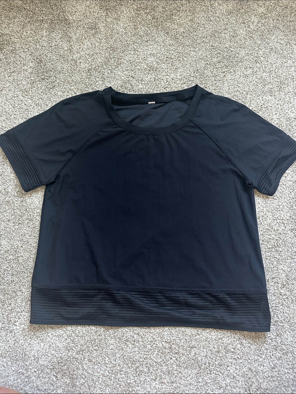 lululemon athletica Black Short Sleeve Performance Tee